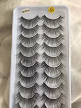 Pestañas postizas naturales, maquillaje largo 3d, extensión de pestañas de visón para belleza 57, 2/5/10 pares
