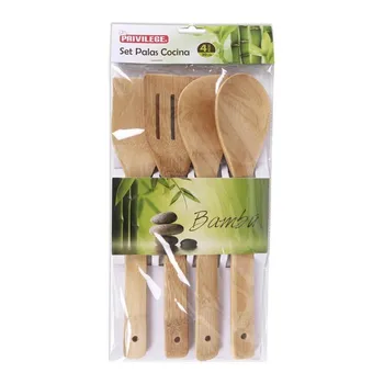 

Kitchen Utensils Set Privilege Bamboo (4 Pcs)
