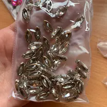 Claw-Button Garment-Accessories Beads Glass-Stone Navette Jewels Crystal Rhinestone Flatback