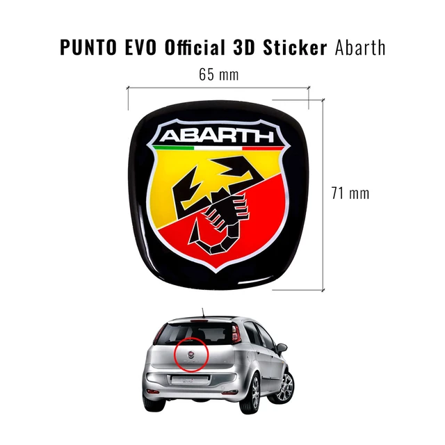 Abarth Sticker 3d Filter Logo For Fiat Punto Evo - Car Stickers - AliExpress