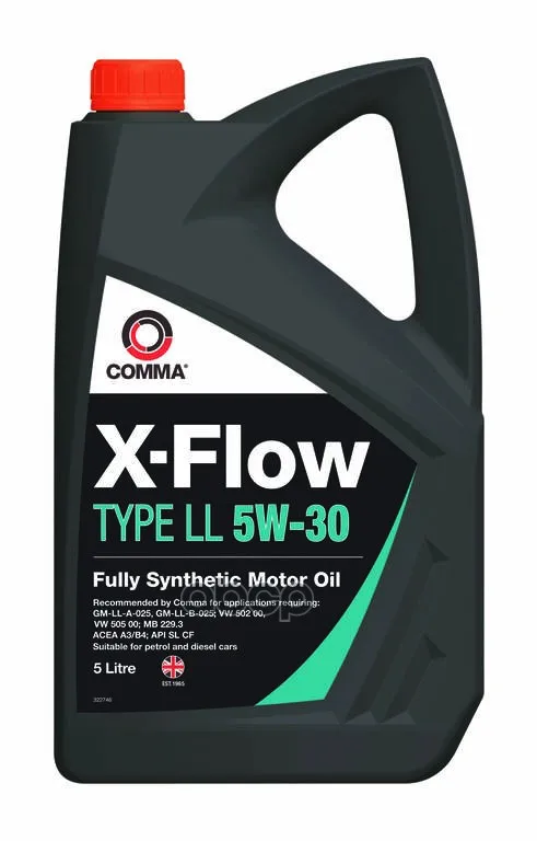 COMMA Масло Моторное 5w30 Comma 5л Синтетика Xflow Type Ll Comma Xfll5l