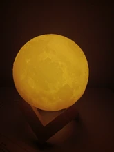 Desk-Lamp Night-Light Bedside Table 3d-Print Timeable Dropship Moon LED