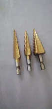 Step-Drill-Bit-Set Hole-Cutter Core Titanium-Coated Wood 4-12mm Metal HSS Straight Groove