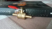 Pipe-Fittings Valve Ball Hose Barb Inline Water-Oil Brass Shutoff 6mm-12mm Air-Gas