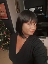 Bob corto pelucas de cabello humano brasileño liso, pelucas de corte corto Remy para mujeres negras, Color Natural, pelucas de máquina completa con explosión