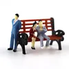 1:50 Scale Model People Painted Miniature Stand-Sitting Figures ABS Diorama For Building Train Layout Scence Accessories 20 Pcs 5