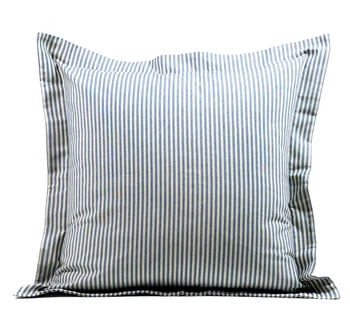 

Cotton cushion cover, blue striped, 50X50