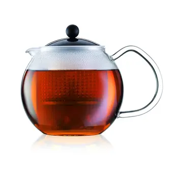 

Bodum 1830-01-glass teapot with grip and colorful cover, 1 l dinnerware