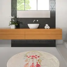 Antdecor синий круглый коврик для ванной 4" 100 см