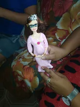 Cuerpo de muñeca embarazada de 11 pulgadas con cabeza, cuerpo desnudo de mujer embarazada con muñecas de juguete a la moda para recién nacidos, 1/6