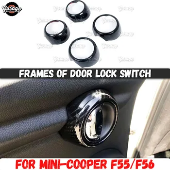 

Frame of door lock switch case for BMW Mini-cooper F55/F56 2014-2018 ABS plastic molding 1 set /4 pcs decoration car styling