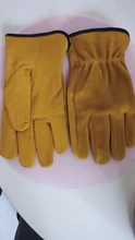 Guantes de cuero de vaca para conductores, protección de seguridad, para soldar, caza, 1008