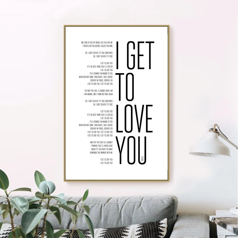 is This Love Black Heart Quote Song Lyric Art Music Quote Gift Poster Print 