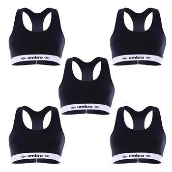 

UMBRO pack 5 women's sports bras in black and gray color