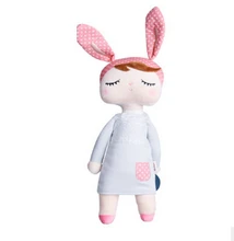Metoo angela dormindo menina coelho pelúcia 13in brinquedo recheado crianças presentes de aniversário mais novo quente(China)