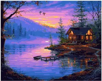 

Painting by numbers PK 68092 fishing house 40*50 exclusive