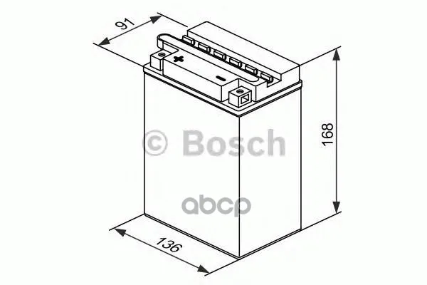 Аккумулятор Для Мототехники Bosch Moba Fp M4f 12v 14ah 190a(Yb14-A2) 136x91x168mm 5.14kg Bosch арт. 0092M4F350