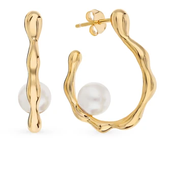 

Silver earrings with pearls sunlight sample 925