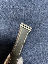 Correa de doble recorrido para Apple watch, correa de reloj de cuero genuino de 44mm/40mm 42mm/38mm, serie iWatch 5 4 3 se 6