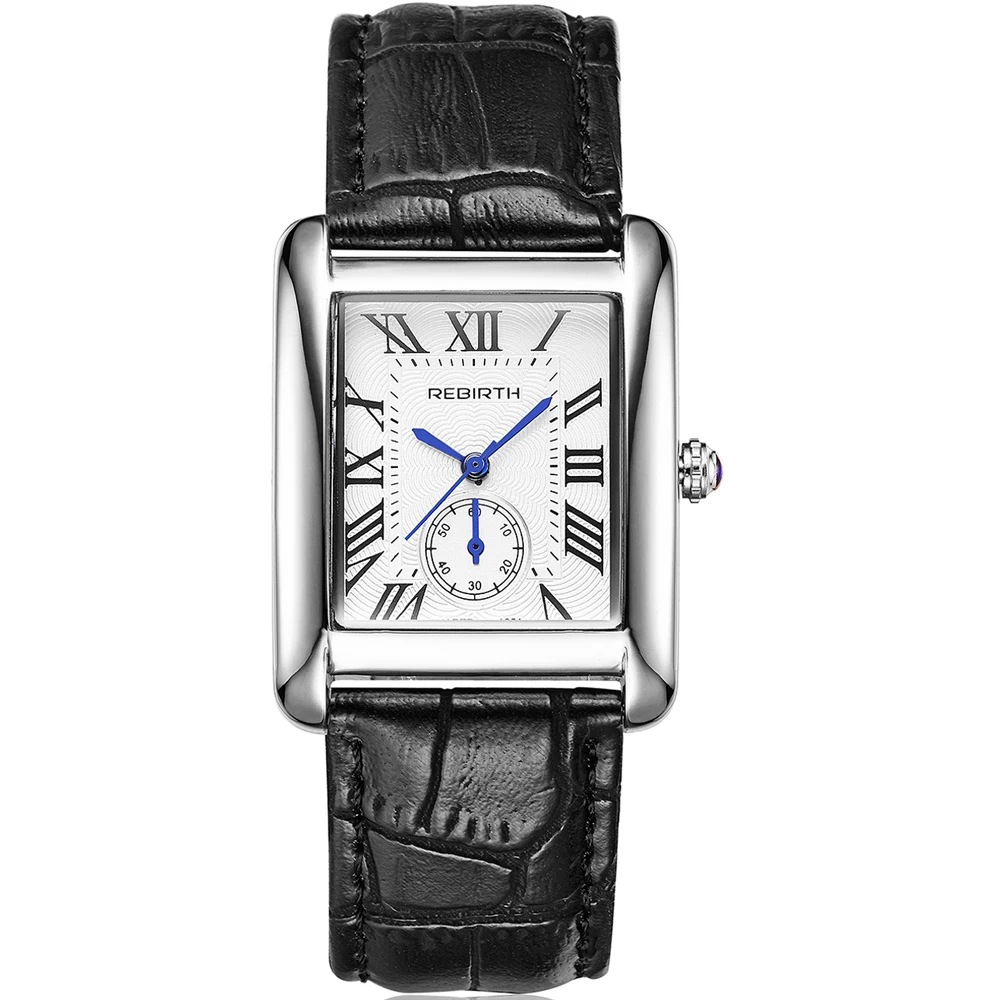 

Elegante Unisex Watch Square Women's Watches Red PU Original Vintage Quartz Watch Men's Wristwatch Clock Dress Montre Femme 2019