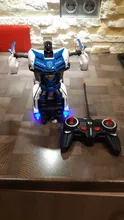 Robot de transformación en coche de radiocontrol para niños, Juguete de robot transformable en vehículo de control remoto, regalo para niños