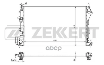 

Radiator OHL. DV. Opel Vectra C 02-saab 9-3 (ys3f) 02-zekkert art. mk-1385