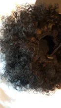 Cola de Caballo rizada Afro Puff, 100%, coleta de pelo humano brasileño con cordón con Clps para mujeres, negro Natural #2 #4, marrón