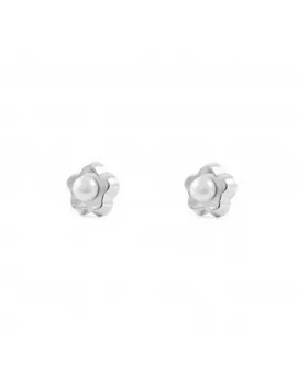 

Earrings White Gold Girl Daisy with Pearl (9kts)