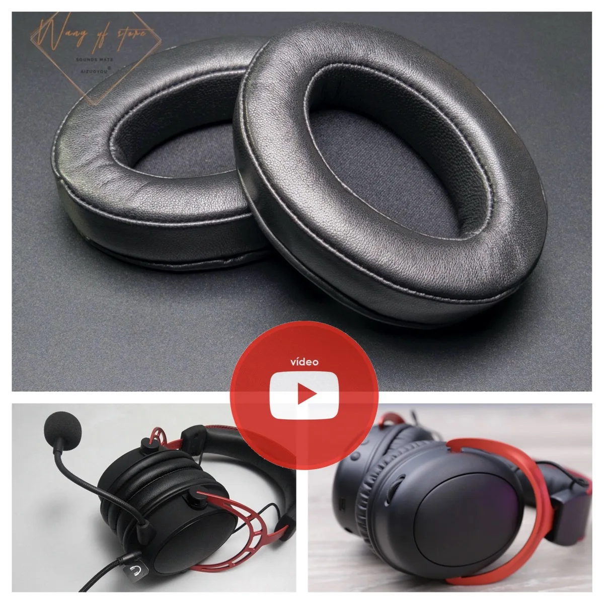 Sheepskin Ear Pads Foam Cushion For Hyper X Cloud Alphas