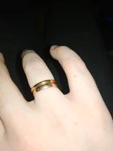 CACANA-anillos de acero inoxidable para parejas, oro rosa, antialergia, lisa, sencilla, Bisutería