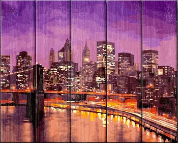 

Painting by numbers on Wood "New York", 40x50 cm, Freya, pkw-1 47