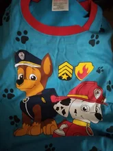 Paw Patrol-Pijama de algodón para niños, ropa de dormir de dos piezas, de manga larga