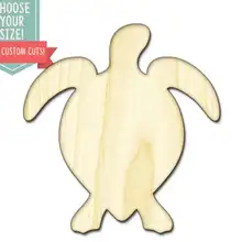 10pSea черепаха вырезанная-на заказ Выберите свой размер-лазерная резка Деревянные Художественные товары для рукоделия Настенный декор свадебный детский DCS0233