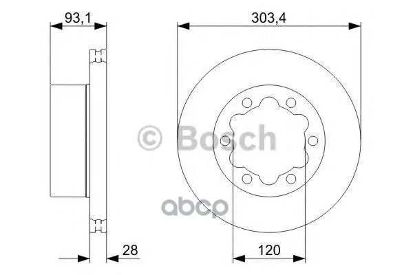 Тормозной Диск Задний 0986479296 Bosch арт. 0986479296