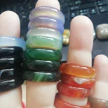 Lote de 20 unidades de anillos de piedra Natural Vintage para mujer, 5-6MM, abalorio de piedra con joyas anillos, Unisex, venta al por mayor