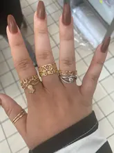 Tocona 9 unids/set lujo oro anillos para las mujeres cristal duro transparente piedra serpiente hueco redondo geométrico joyería бижутерия 7054