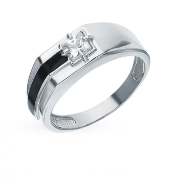 

Silver ring with cubic zirconia sunlight sample 925