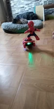 Figuras de acción de Disney de Spiderman para niños, modelo de dibujos animados, giratoria, luz LED, música, Tipper electrónico, regalo