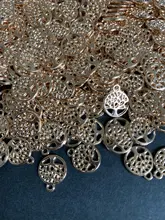 Colgantes de árbol de la vida hueco pequeño, collar Vintage de plata antigua, árboles de Color, fabricación de joyería, accesorios de 13x13mm, 50 Uds.