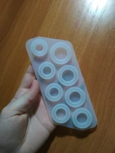 8 Uds molde de silicona de anillo de tamaños surtidos para joyería de resina molde de fundición de resina tamaño de EE. UU. 5-12