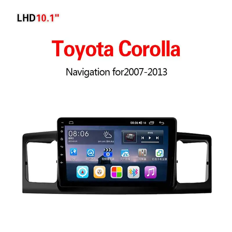Lionet gps навигация для автомобиля Toyota Corolla 2007-2013 9 дюймов LT1003Y - Размер экрана, дюймов: 4G8core4G64G