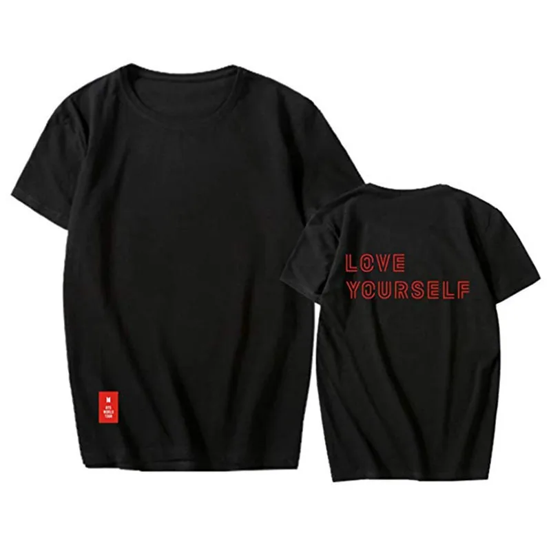 

KPOP Bangtan Boys Love Yourself Tear Answer World Tour T-Shirt Jimin Jungkook Tee Top Kim Tae Hyung SPEAK YOURSELF FAKE LOVE