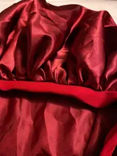 Gorro de seda satinada de talla grande para dormir, gorro para la cabeza, cubierta para pelo rizado