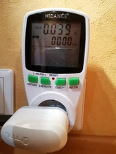 HiDANCE-medidores de potencia CA 220v, medidor de energía digital, medidor de vatios, UE, Analizador de toma de medición de coste de electricidad