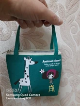 Mini bolso de lona con dibujos animados de monedero para niña, bolsa de lona para auriculares, pequeño bolso Kawaii para cartera con bolsillo de cremallera, 2020