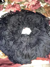 Las mujeres Lolita falda enagua de crinolina noche enagua para fiestas Vintage cintura elástica 2-Bucle volantes Swing negro gótico falda