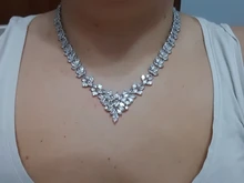 Emmaya-Conjunto de cuatro piezas con forma de flor, collar de moda para mujer, joyería brillante, vestido de fiesta