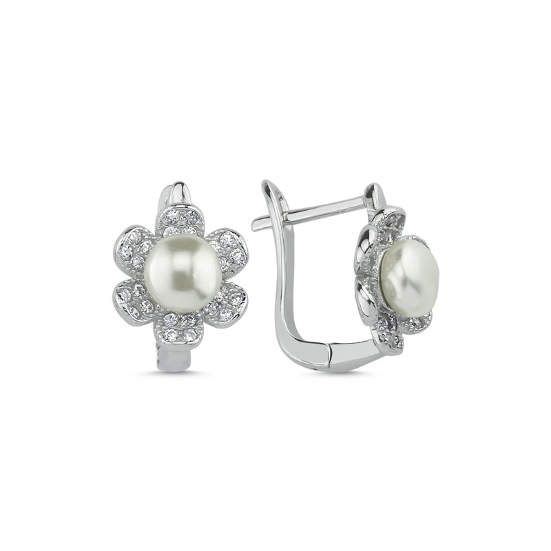 

Armagano Pearl & Zircon Crystal Daisy Earrings