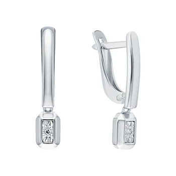 

Gold earrings with diamonds sunlight sample 585