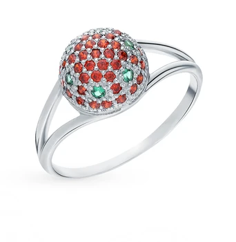 

Silver ring with cubic zirconia sunlight sample 925 test